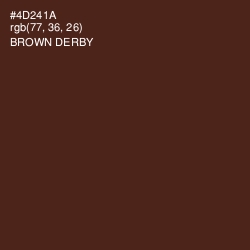 #4D241A - Brown Derby Color Image